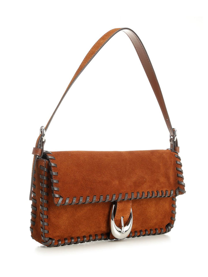 Staud Harlow Suede Bag Shoulder Bags - Brown | fb164b6298e3ef026c1aae8e48c603c7b066255d