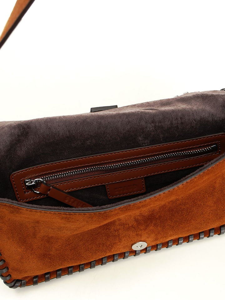 Staud Harlow Suede Bag Shoulder Bags - Brown | 0e44b3b371c36e0d9c4b32c6e8c4ebc16cae43fd