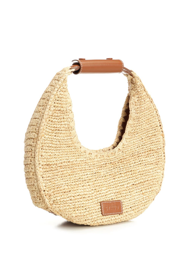 Staud Moon Raffia Tote Bag Shoulder Bags - Beige | f1a8a16db64fd11dc6e7d1e45b1aff36f4a99f90