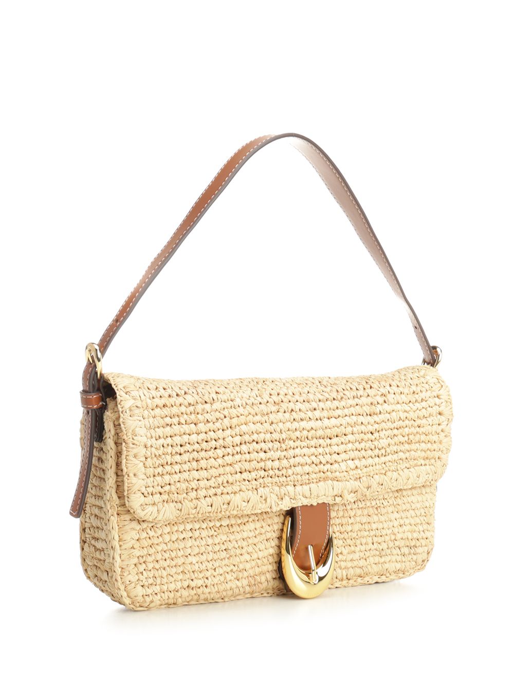 Staud Harlow Raffia Shoulder Bag Shoulder Bags - Beige | ca5e677aba20b38b1a2b8c9edc388d6371f56207
