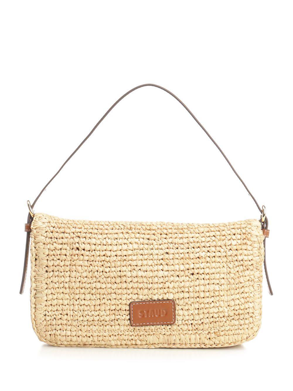Staud Harlow Raffia Shoulder Bag Shoulder Bags - Beige | 4a2f68d01bbac7dee35269c479603d66a437d7b4