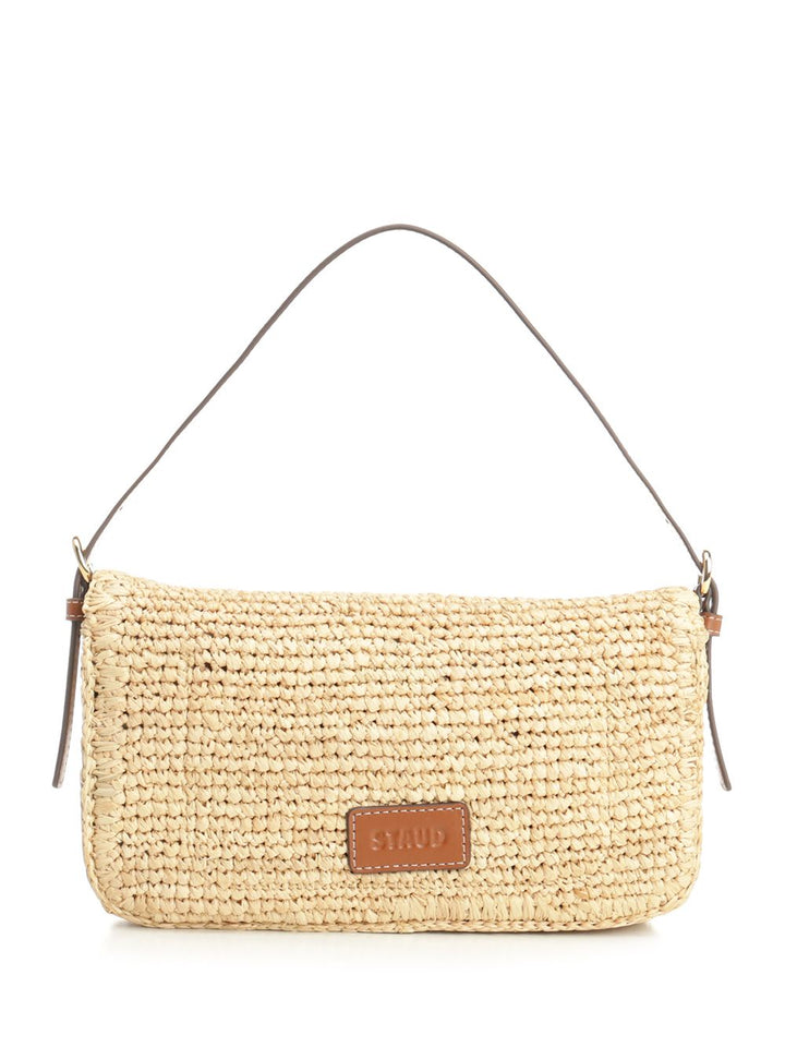 Staud Harlow Raffia Shoulder Bag Shoulder Bags - Beige | 4a2f68d01bbac7dee35269c479603d66a437d7b4