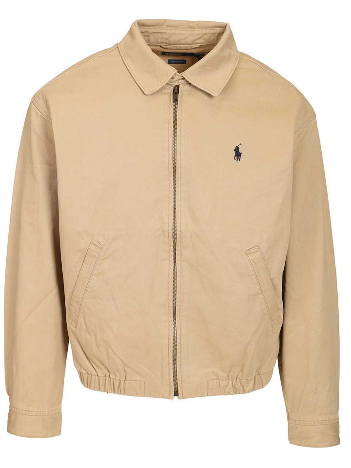 Polo Ralph Lauren Lined-Windbreaker Piece Dyed Cotton Twill Jackets - Beige | 5ec16e871b4e8f3ebe33f1bd44258d452a8a34a2