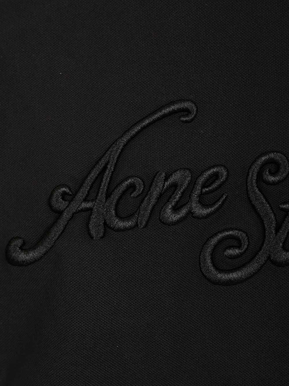 Acne Studios With Embroidered Logo T-Shirt - Black | 8d5fc04bada83518fd8e7b3aeaa3844f245fe28f
