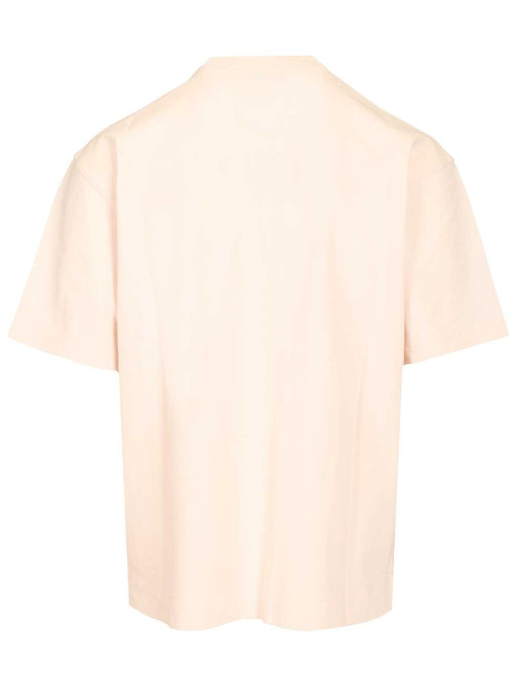Acne Studios With Embroidered Logo T-Shirt - Rose | 8a0cd1c49111a8aad7dc868905ca08d5536b8f38
