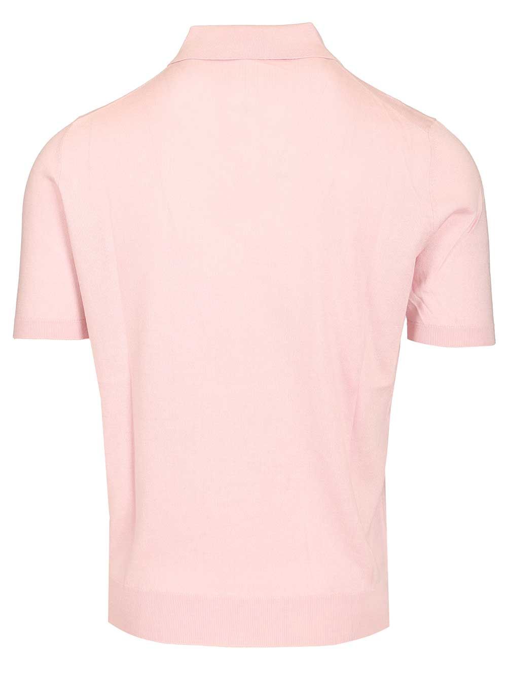 Al Duca D'Aosta Silk And Cashmere Polo shirt - Rose | a62ffb25663b37bf8705e5cb861dbc914dc86ea8
