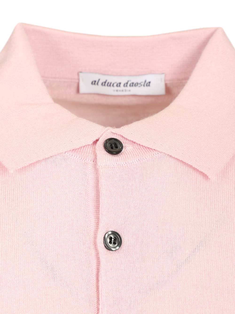 Al Duca D'Aosta Silk And Cashmere Polo shirt - Rose | 6f94536c923a7f9dd6b5214a0fd33c9f1f9479f1