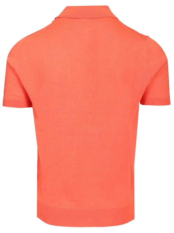 Al Duca D'Aosta Silk And Cashmere Polo shirt - Red | 218f6e0586d92b9bcbe8756fcd787bdbba32386a