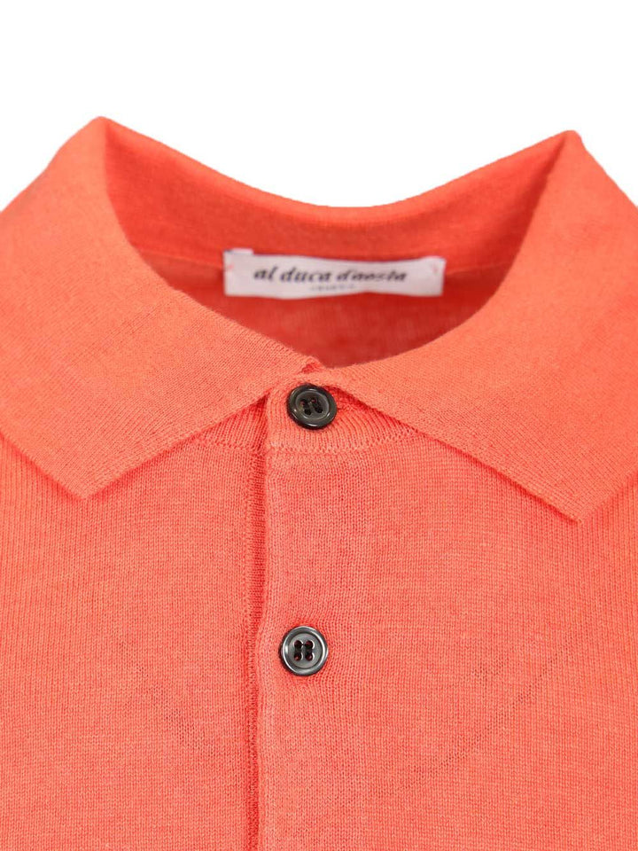 Al Duca D'Aosta Silk And Cashmere Polo shirt - Red | dd0196c1166d922a885dea557054afcbe22050d8