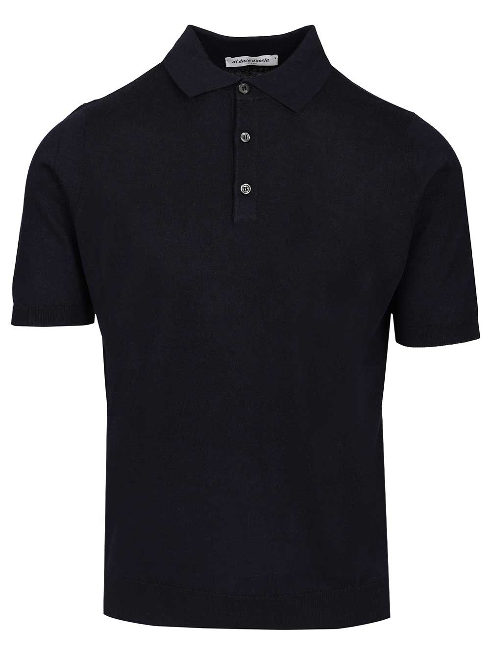 Al Duca D'Aosta Silk And Cashmere Polo shirt - Blue | 4ab2f8600f588c7cf8e78f7ffd7a45d84f0aff39
