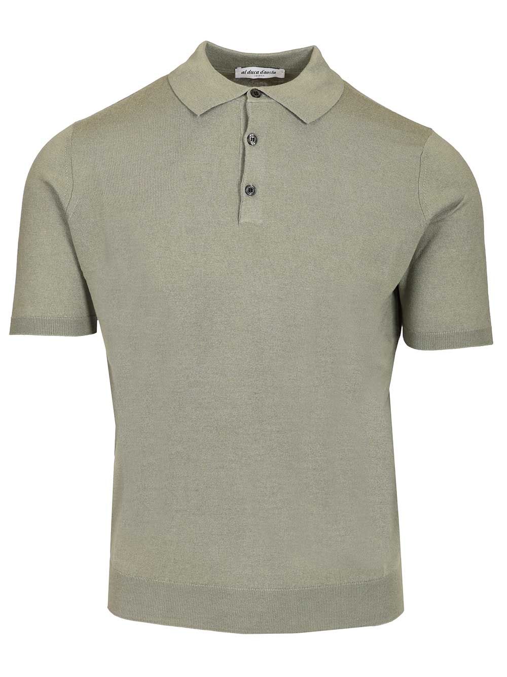 Al Duca D'Aosta Silk And Cashmere Polo shirt - Green | 1813ef2f85f55de3d6be28794c6bf9ee19bb58c2