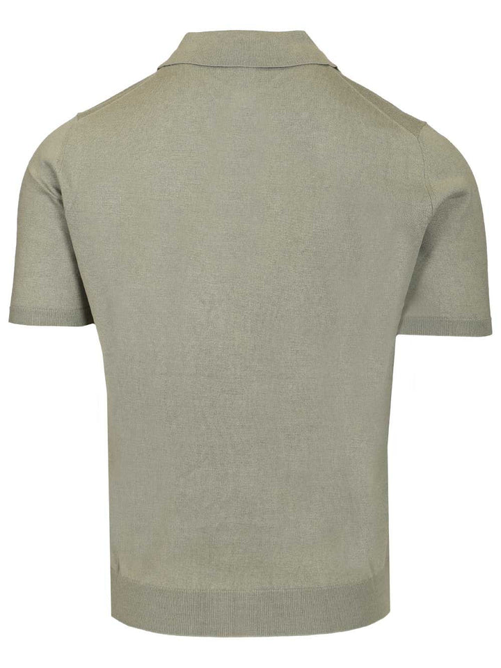 Al Duca D'Aosta Silk And Cashmere Polo shirt - Green | 3bd68e90759086dedc5ae773bdca5d6c9dc56bd4