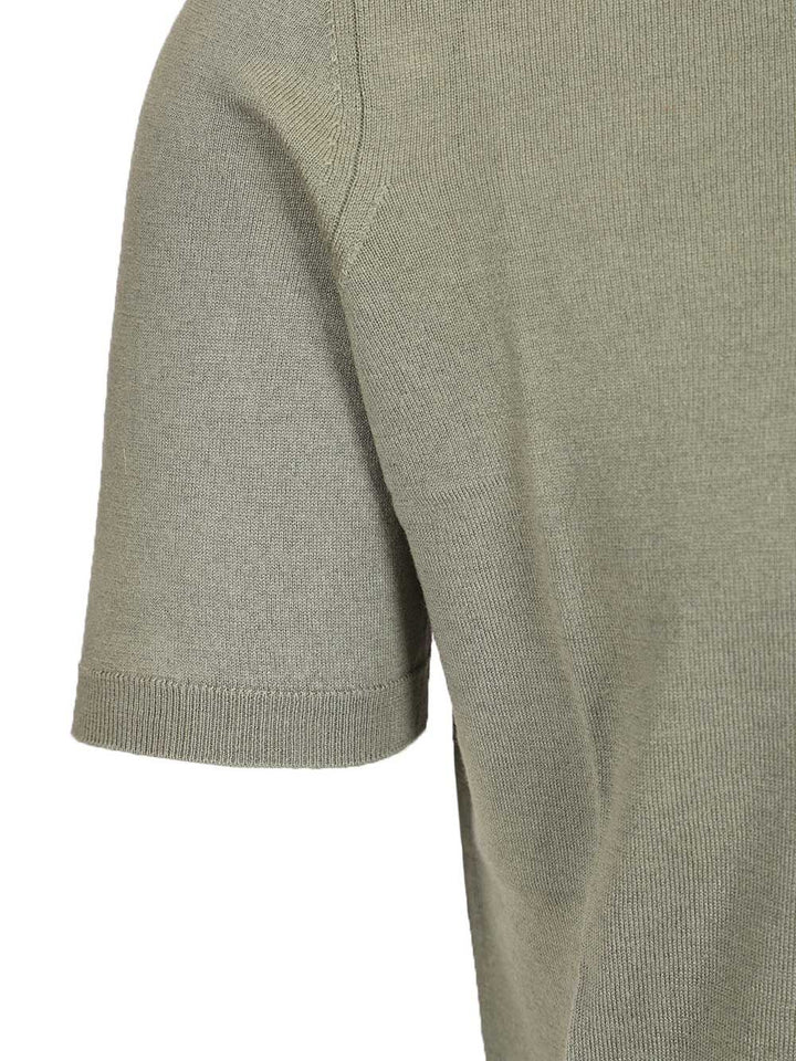 Al Duca D'Aosta Silk And Cashmere Polo shirt - Green | a2127ff2081f9dfb24f17c6cad18a4882daeedf9