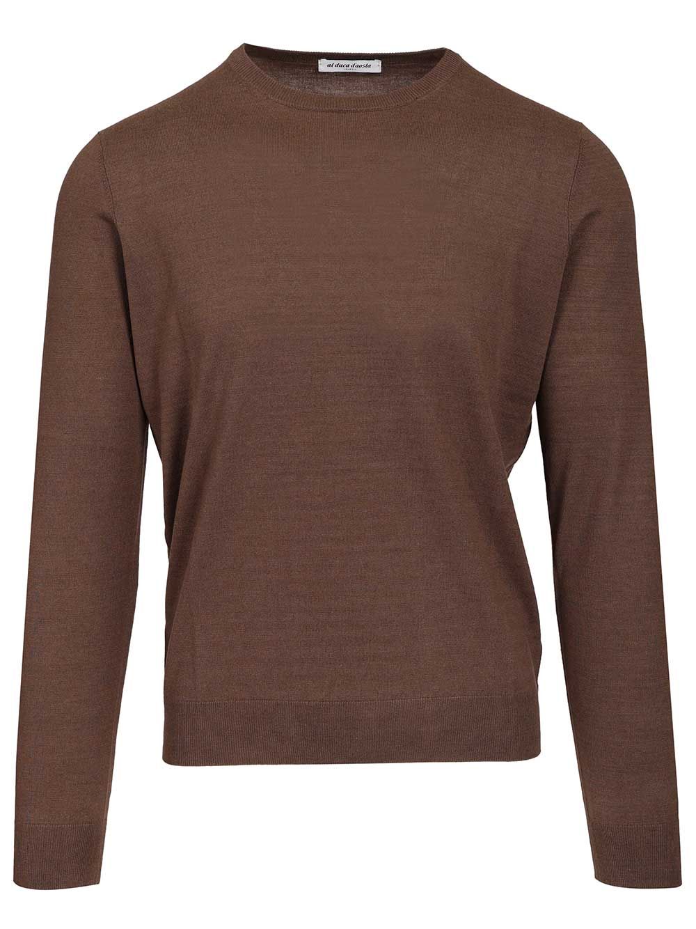 Al Duca D'Aosta Sweater In Cashmere And Silk Blend Knitwear - Brown | 699a3bf0eba8955a642322879d46942d907747a3
