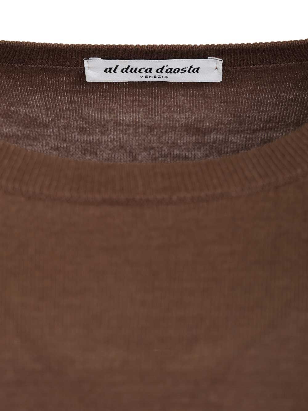 Al Duca D'Aosta Sweater In Cashmere And Silk Blend Knitwear - Brown | a3fdf446c24446d86044573eec6a4e40186e5c04