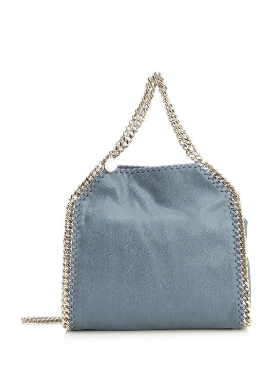 Falabella Mini Bag Eco Shaggy Deer W/Light Gold Color Chain Crossbody Bags Light Blue
