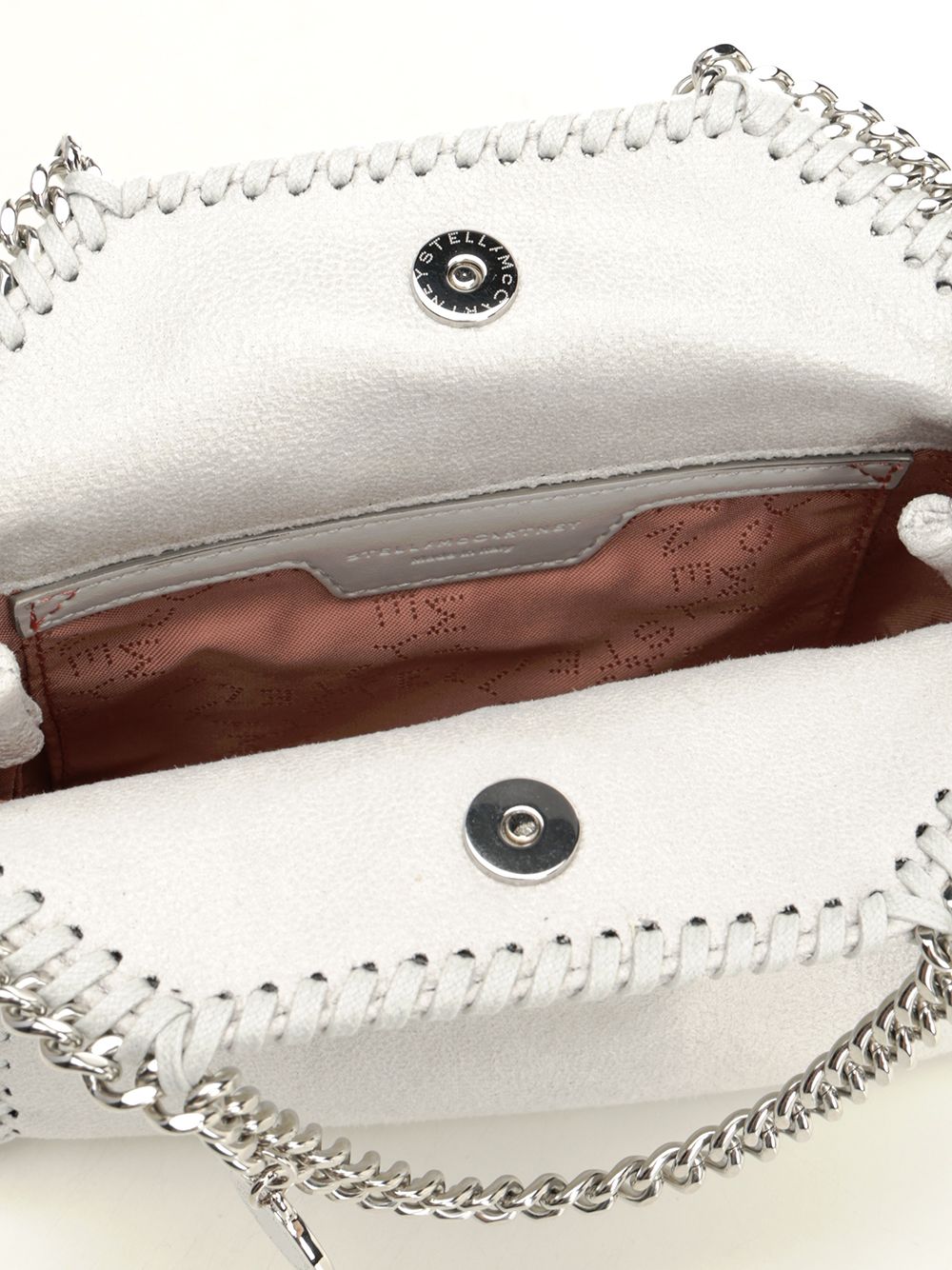 Stella Mccartney Falabella Tiny Bag Eco Shaggy Deer W/Stainless Steel Chain - Airlite Crossbody Bags - Grey | a59f3a55c33aaa6f3d1283c85310c9c3ac7e1e2f