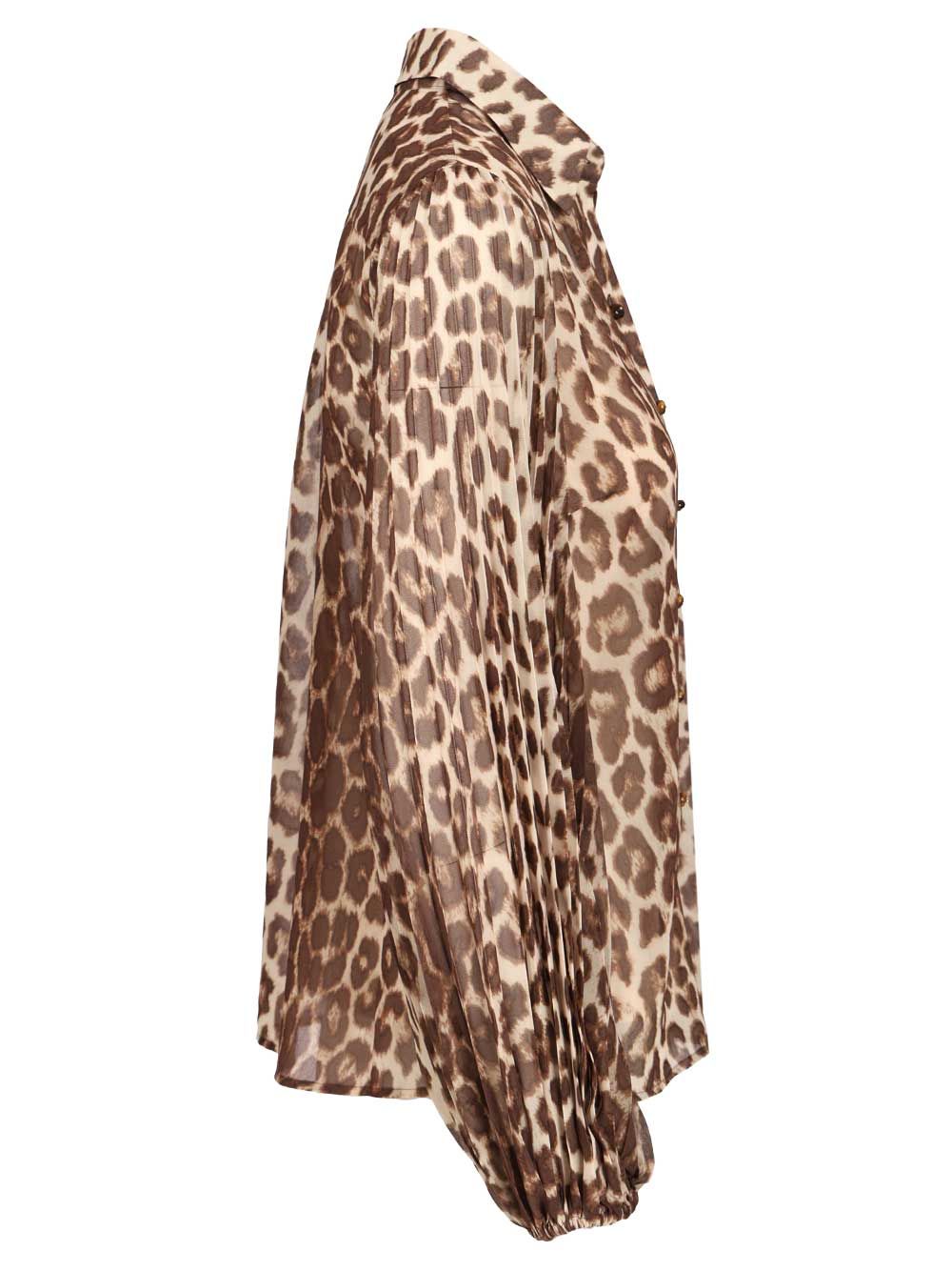 Zimmermann Sunray Collared Shirt Shirts - Animalier | 09050f594ec2e4e4cfaa6623a11c2e943b25ee62