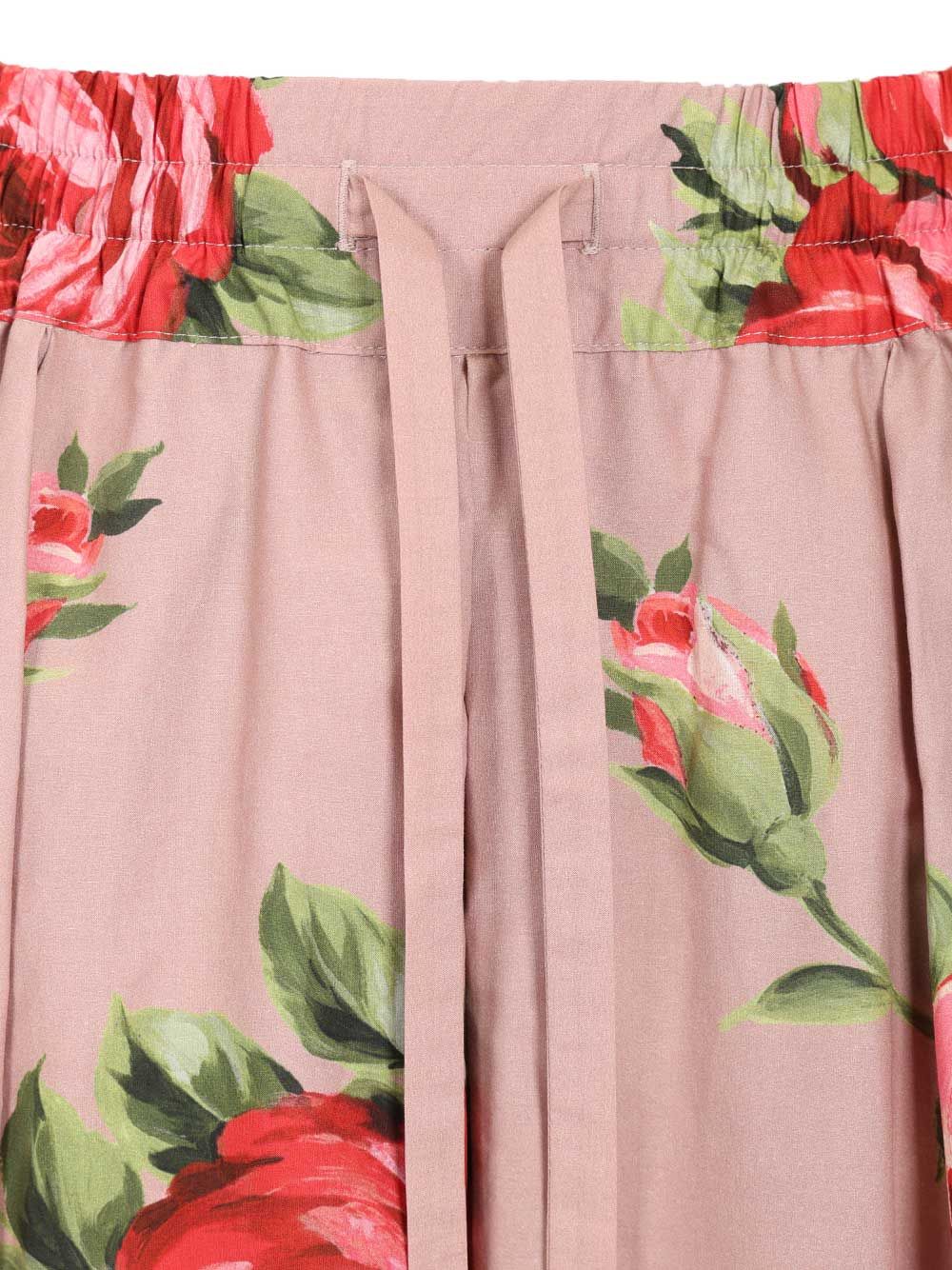 Dolce & Gabbana Midi Skirt With Rose Bouquet Print Skirts - Rose | 850d17b01f705f6bfe700c66c38f0175e88c985c
