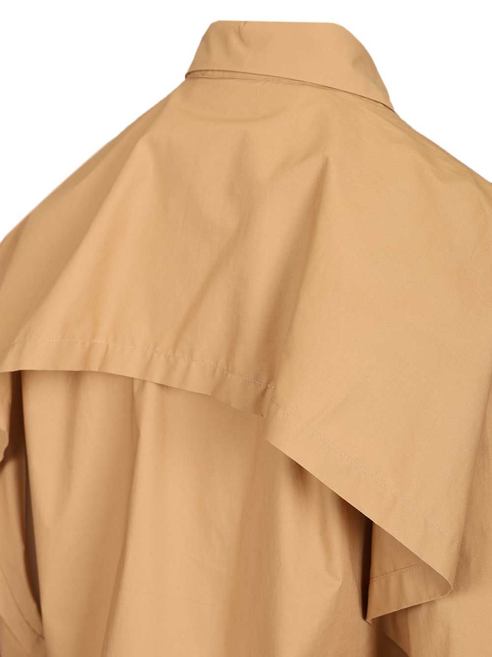 Federica Tosi Open-Sleeved Shirt Shirts - Beige | 0adf2b91a284988a43e8ecaed24822a19e05133b