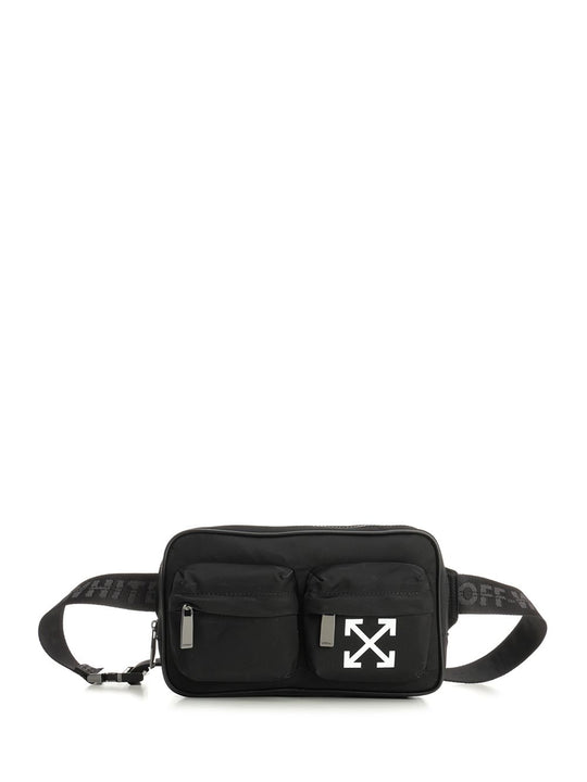 Full Arrow Belt Bag Black - White Belt Bags Black