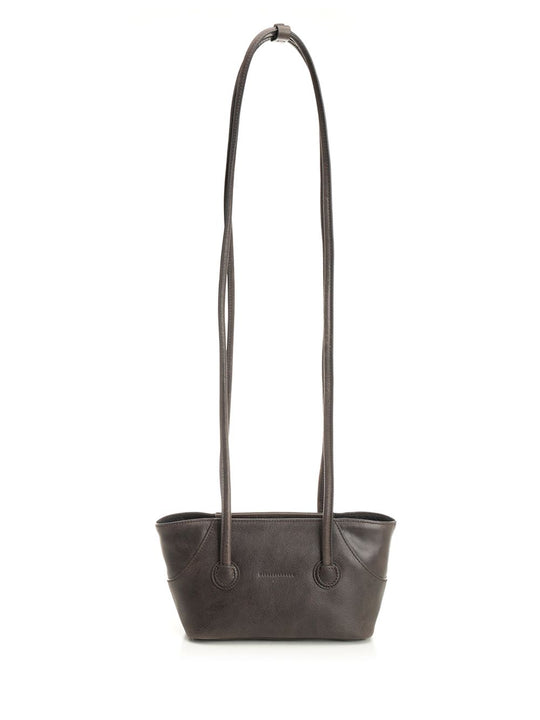 Boat Shopper Small Cow Leather. Crossbody Bags Brown