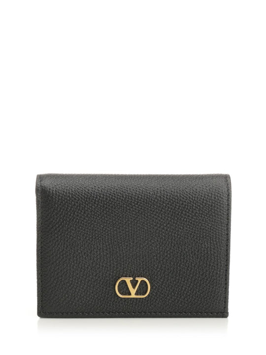 Vlogo Signature Flap French Wallet Wallets Black