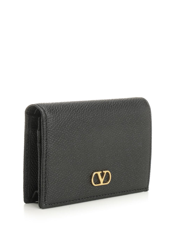 Valentino Garavani Vlogo Signature Flap French Wallet Wallets - Black | c1cd61c035223e7857f75e96a55312ea089d5156