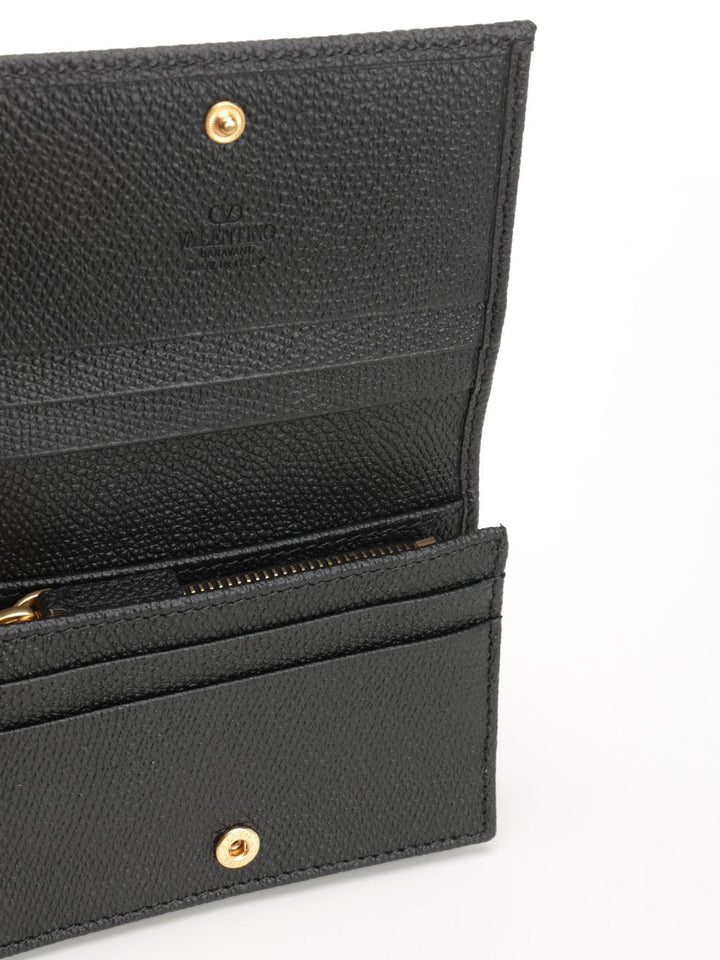 Valentino Garavani Vlogo Signature Flap French Wallet Wallets - Black | c529e17bf6d0defe4079511414fcf4686938bdae