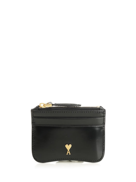 Zip Card Holder Wallets Black