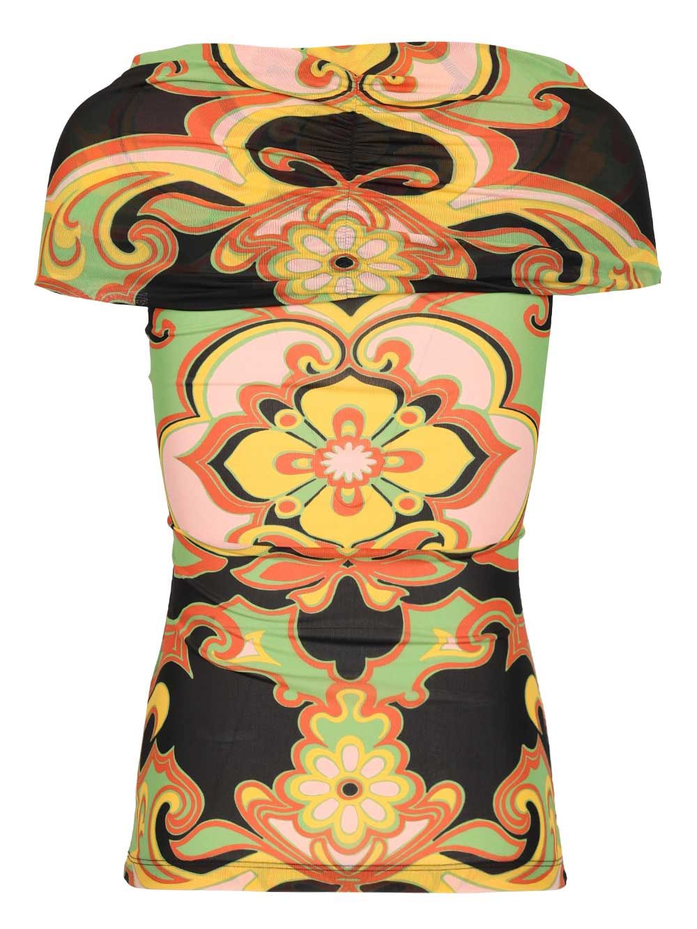 Etro Printed Body With Bart Neckline Tops - Multicolor | 6a5ea601e45027909757dd4486c934d387ccca17