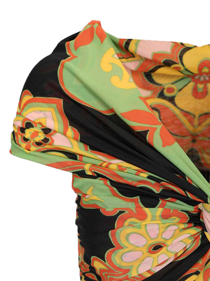 Etro Printed Body With Bart Neckline Tops - Multicolor | c486d98a83e481440e33c0c56e4faa621f04521d