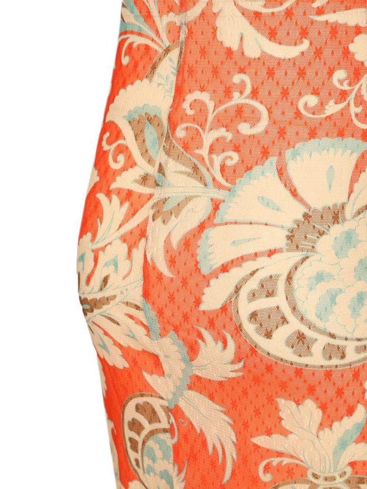 Etro Long Dress With Bardot Neckline And Print Dresses - Red | 2a6b190958932833a733ef6655de6d47592d605e