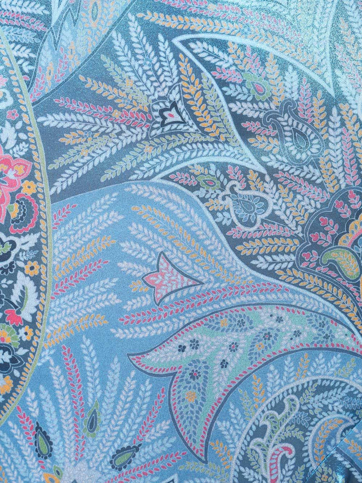 Etro Asymmetrical Dress With Ruffles And Paisley Print Dresses - Blue | eed93c52b7f3e48d6e714585c3d19b139d3e749c