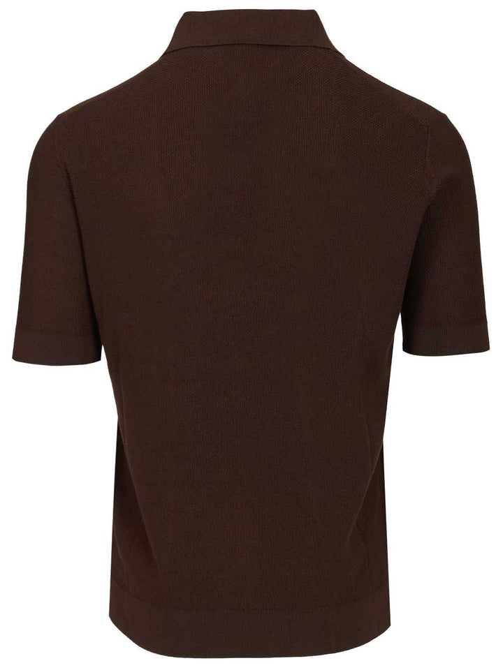 Filippo De Laurentiis Pique Polo shirt - Brown | 8dcf1ceb198bc44cf600f01d4e1b54bc92d4cbab