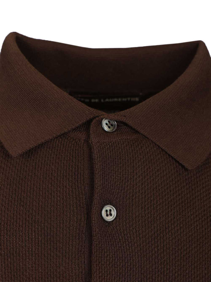 Filippo De Laurentiis Pique Polo shirt - Brown | b279cfe165cd0ac8584bf57bd4b7b0b8aef14229