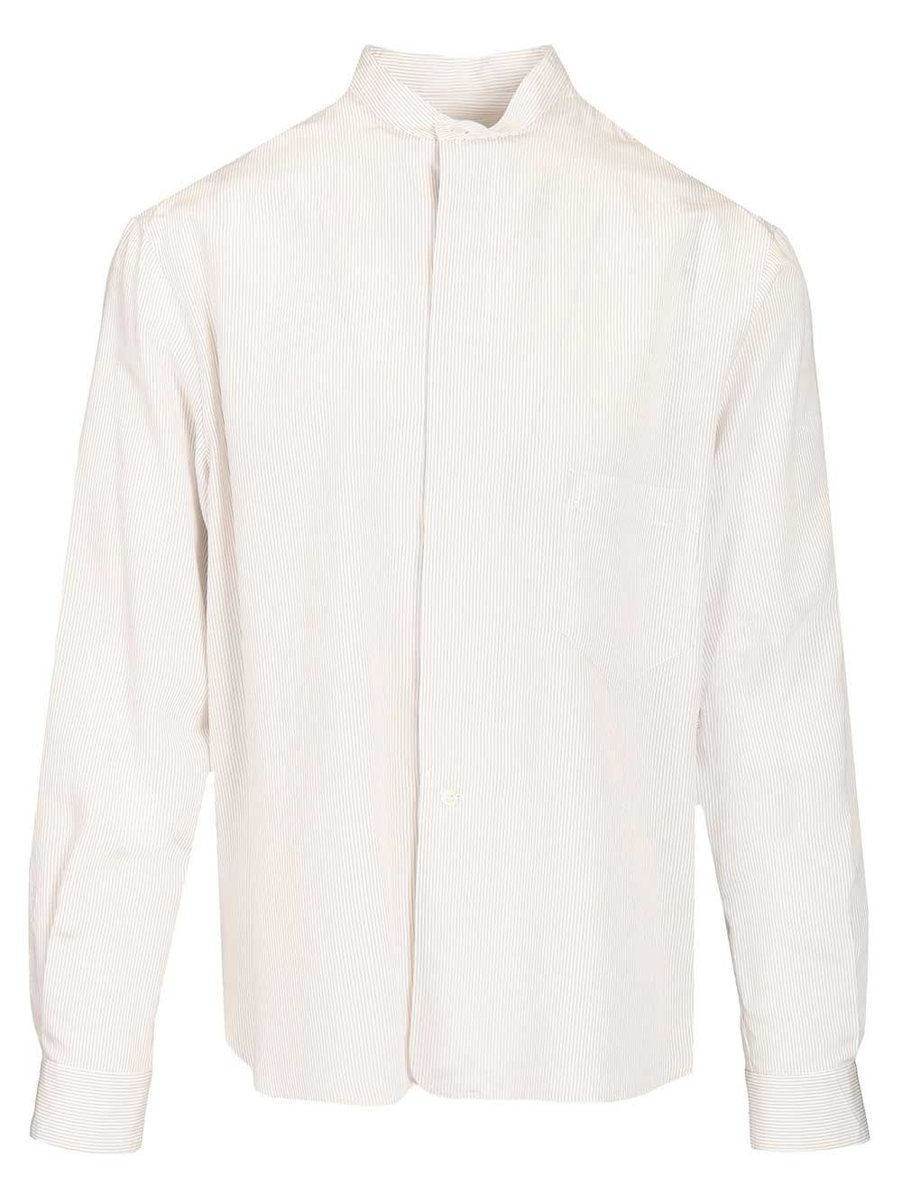Grifoni Striped Shirt Shirts - White | 0d652229b2c61c890865b6488b43f95c7d3f5dc6