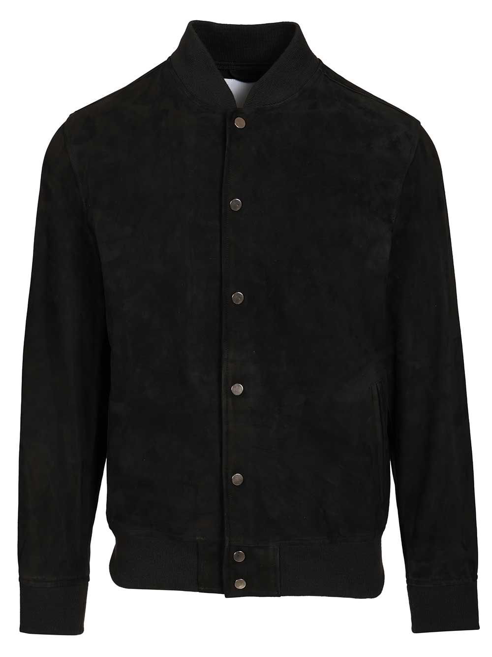 Blusotto Elthon Suede Bomber Jacket Jackets - Black | d3434c13c337d337074a5df815de2d5a63f12795