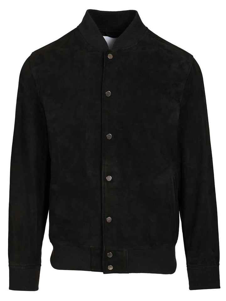 Blusotto Elthon Suede Bomber Jacket Jackets - Black | d3434c13c337d337074a5df815de2d5a63f12795
