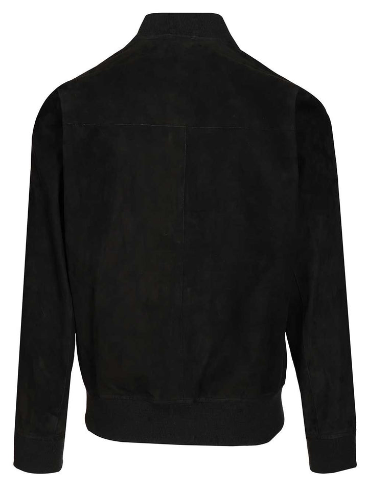 Blusotto Elthon Suede Bomber Jacket Jackets - Black | 636e903a8f258f6304feac2fe5ed9b6f4e6a9741