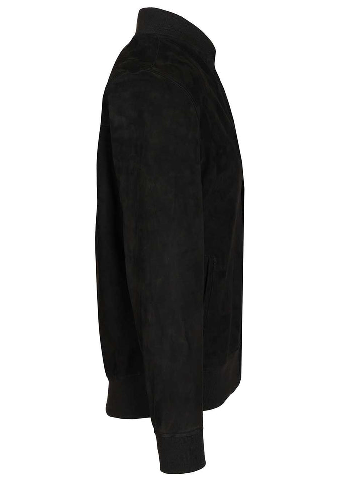 Blusotto Elthon Suede Bomber Jacket Jackets - Black | 52d90b38cec92aae57333331a71e8d24cf1a1e9d