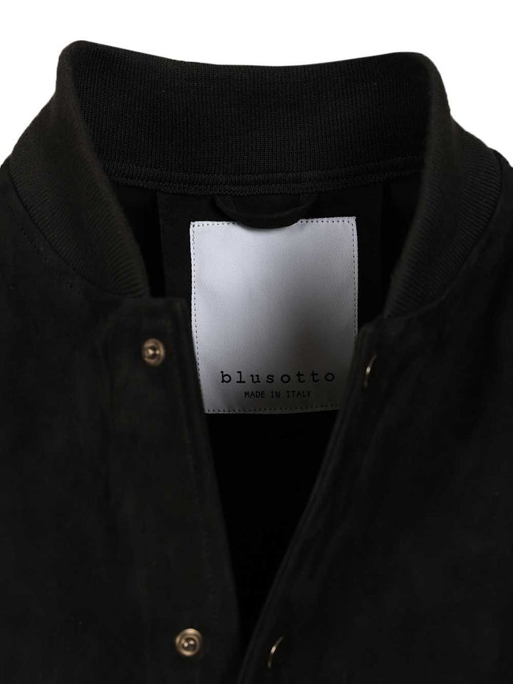 Blusotto Elthon Suede Bomber Jacket Jackets - Black | f017bd533acb1d9fe98eaccb39e11777459b35b5