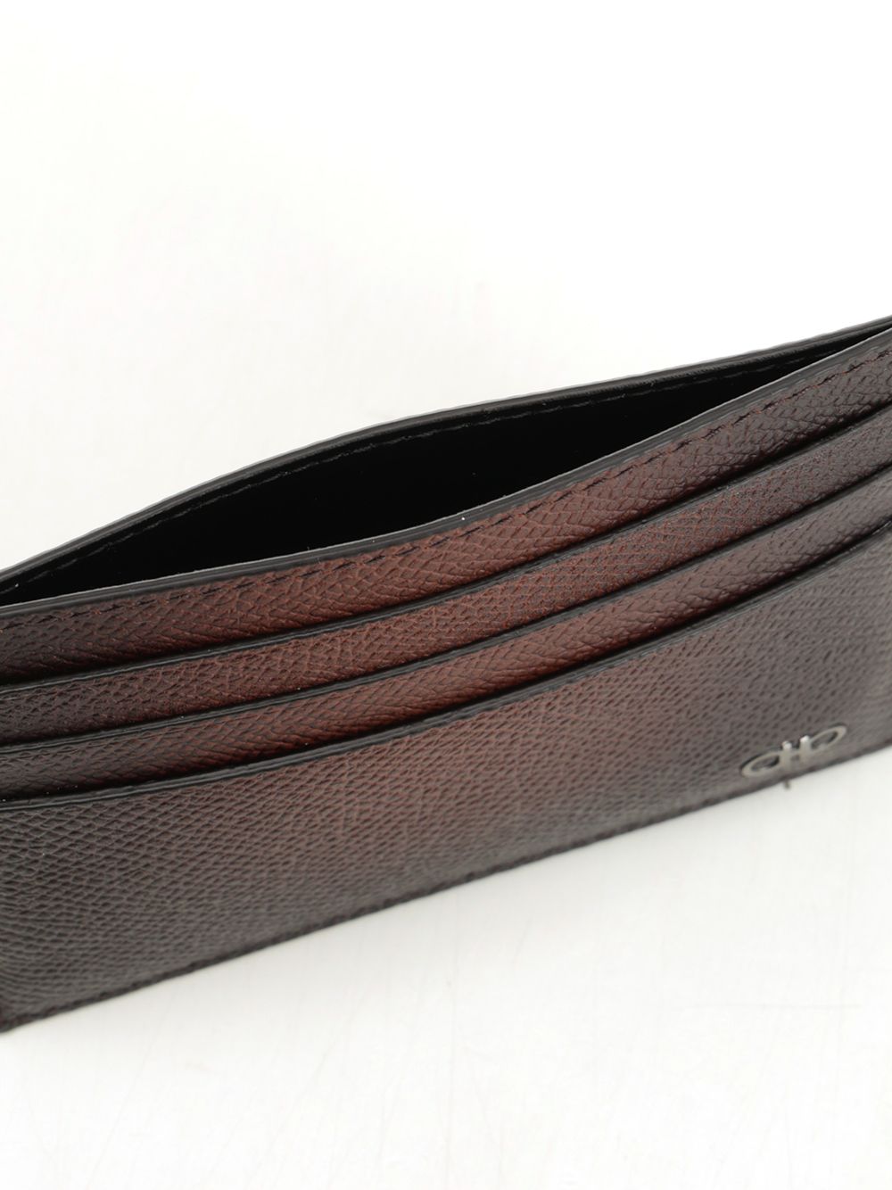 Ferragamo Gancini Credit Card Holder Wallets - Brown | e00aef5bd1904ae7574b79db1862ff37ee1323d8