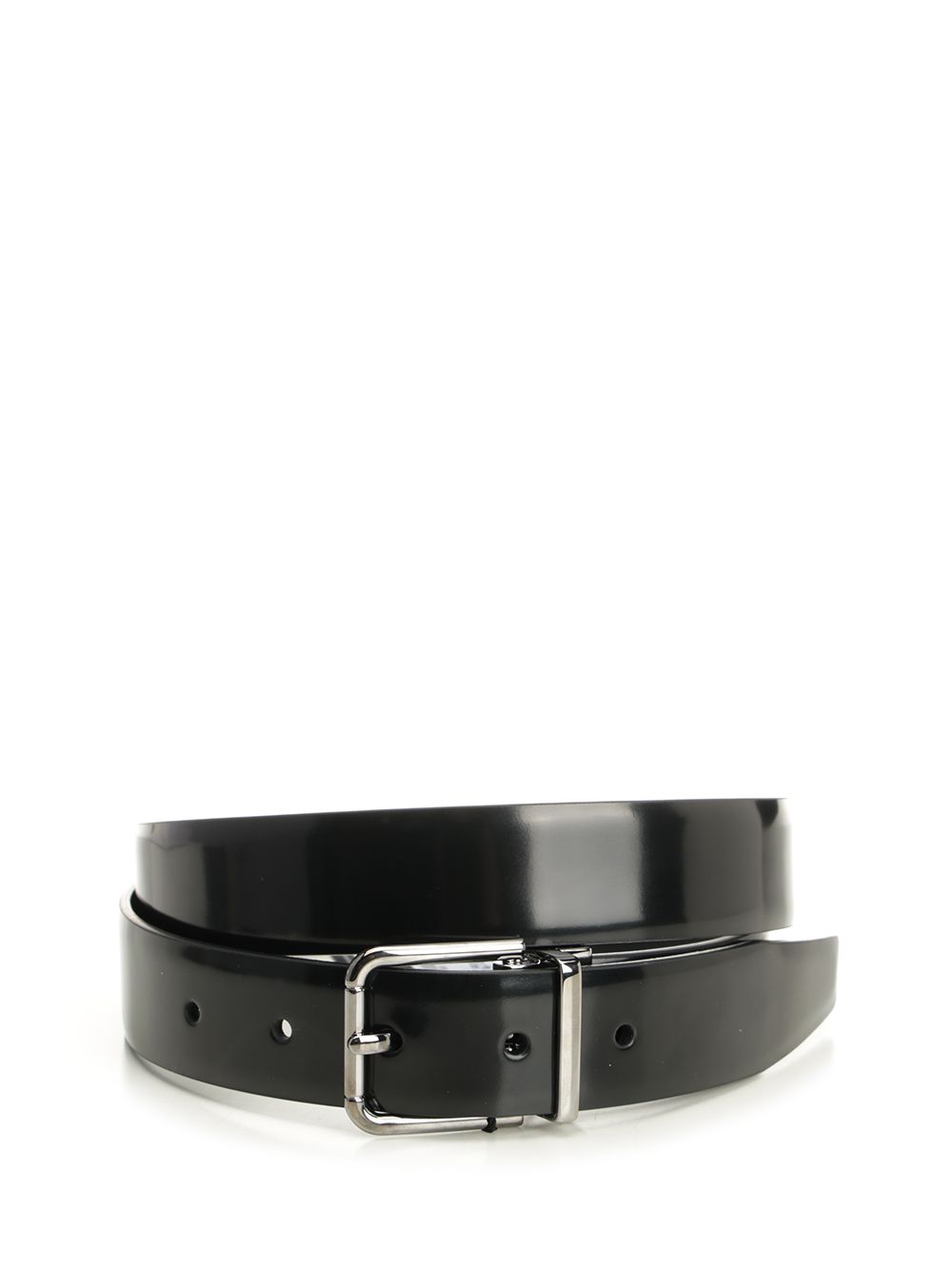 Dolce & Gabbana Polished Brushed Leather Belt Belts - Black | e11b389eb6ce57756909a62db02fa3be77be39c0