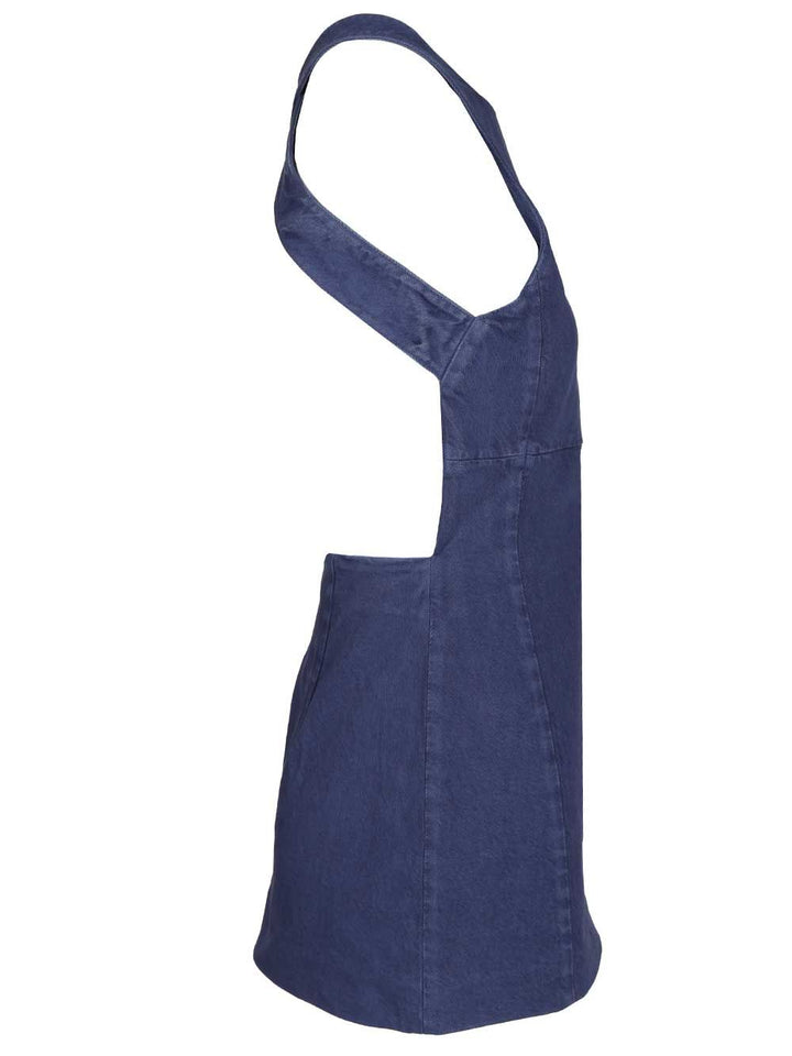 Miu Miu Gabardine Mini Dress Dresses - Blue | c83dc6c33f38dc1dbac0fe0beddfae441476d5d2