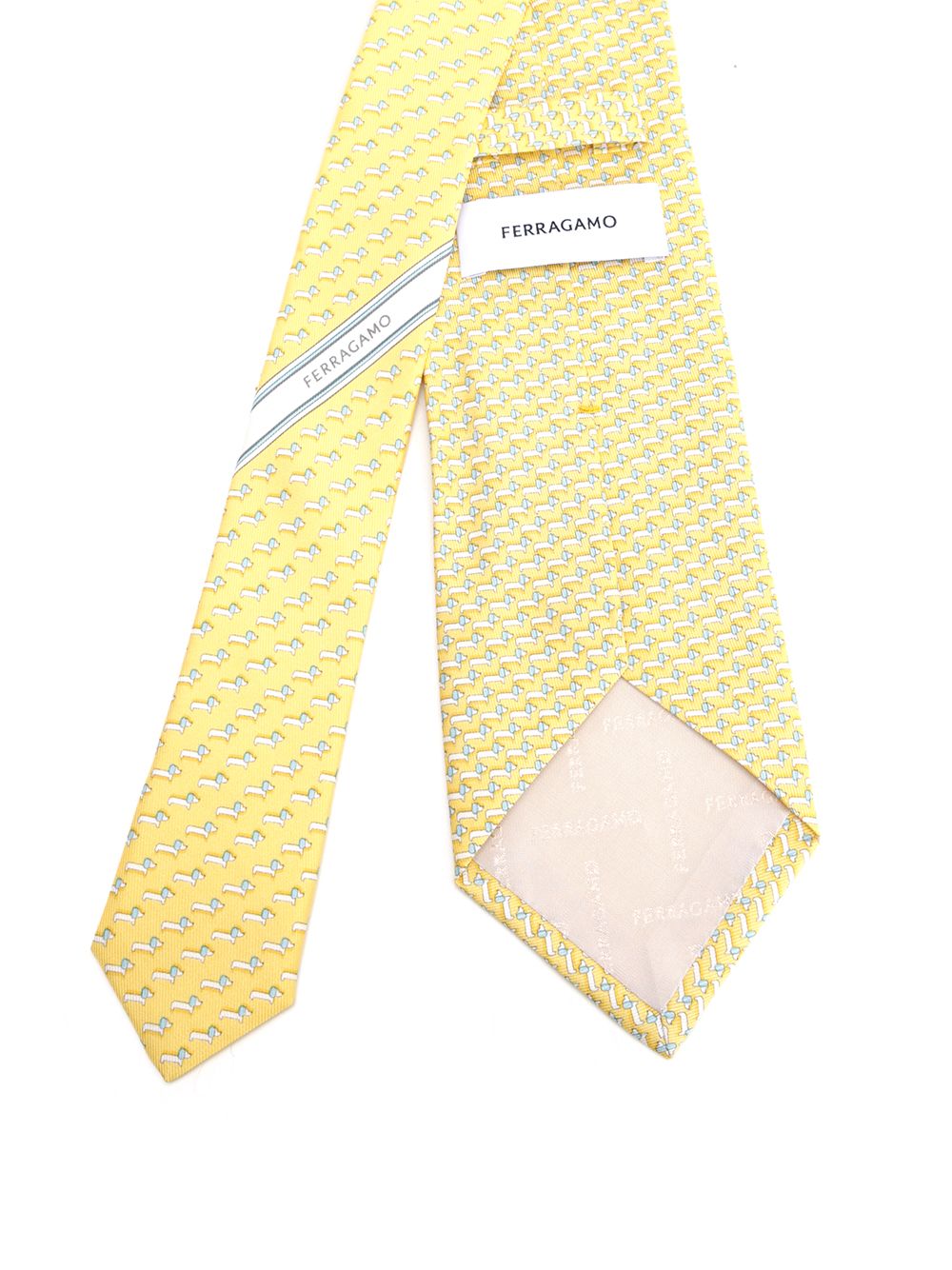 Ferragamo Silk Tie Ties And Bow Ties - Yellow | 6ad289c188354fc328bf4a21065e8fea7d2c44d4