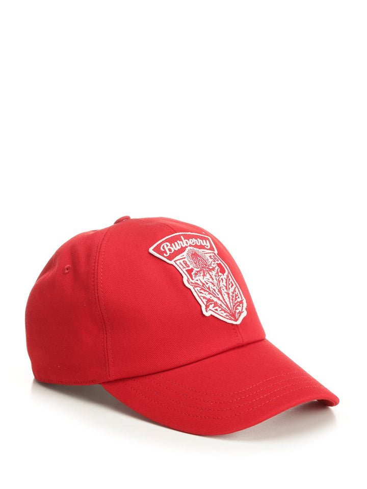 Burberry Mh Thstl Emb Cap Alt Hats - Red | 46bacd7f007f25c9c76d3125db90bb96a283019c