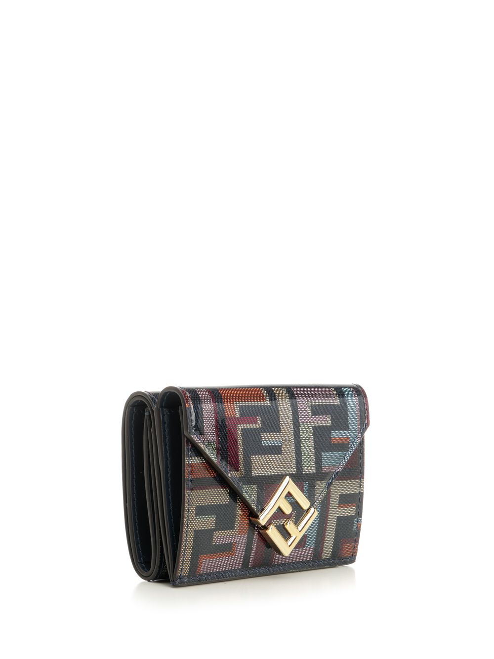 Fendi Mini Trifold Tessuto Lame F Wallets - Blue | 16db04e4ccfb51f5ef105300cb66a82c439a233f