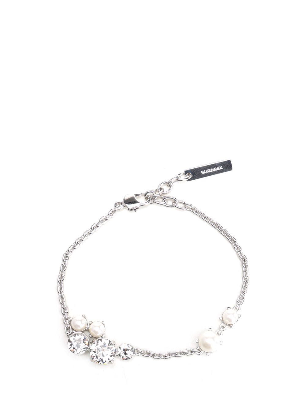 Givenchy Bracelet With Crystals And Pearls Bijoux Jewelry - Silver | 73fa0e7f03c0d5bac8487bfcf692d235484fa9d9