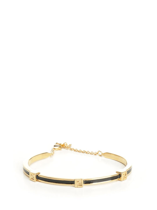 Ff Cube Bangle Metallo/Smalto Jewelry Gold